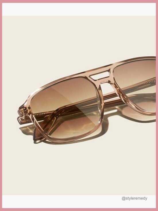 Aviator Sunglasses Non-Polarized UV Protection Plastic Frame main image 2